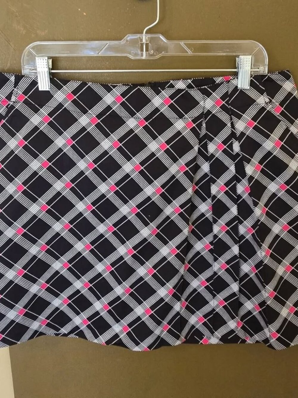 Lady Hagan Black/Pink/White High Waist Golf Skort Sz14 Like New